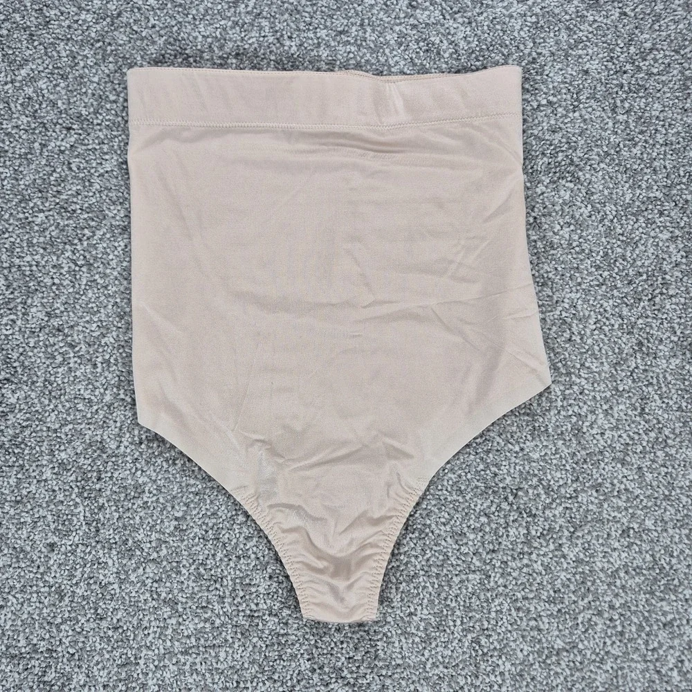 Spanx Suit Your‎ Fancy High Waisted Thong Womens Small Shapewear Nude Beige
